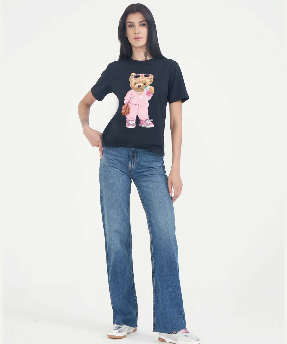 Hamster London Ted H Coffee Run T-Shirt Black