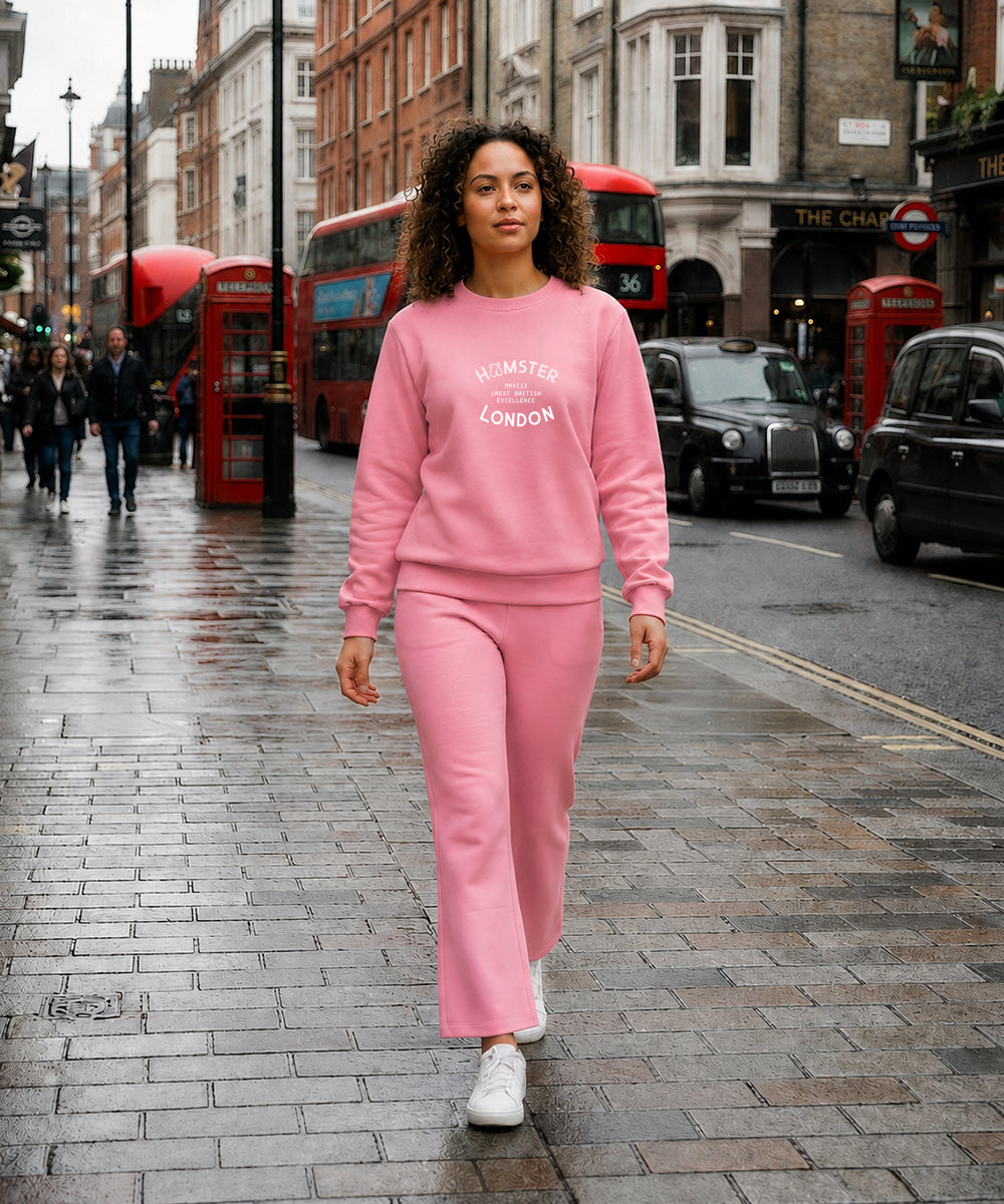 Hamster London Great British Excellence Sweatshirt & Lowers Set Pink