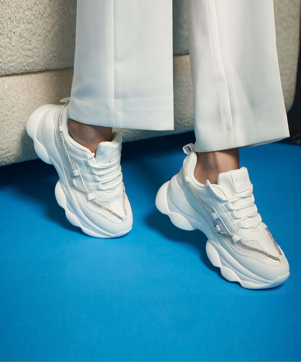 Hamster London Mousehole All White Party Sneakers