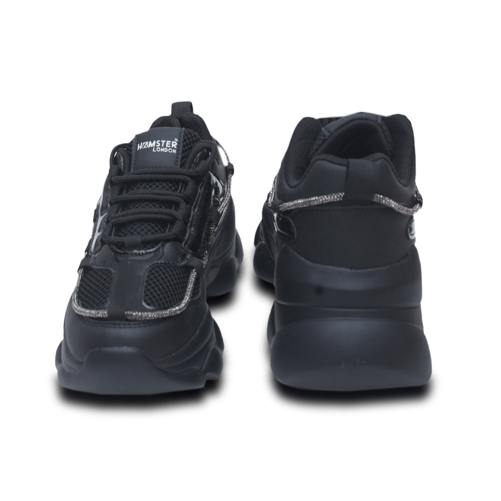 Hamster London Mousehole Black Party Sneakers