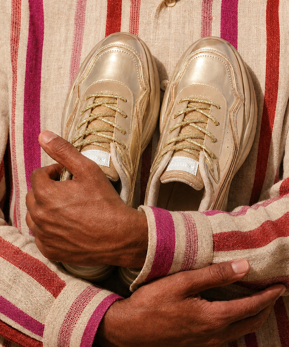 Hamster London Heli Gold Party Sneakers
