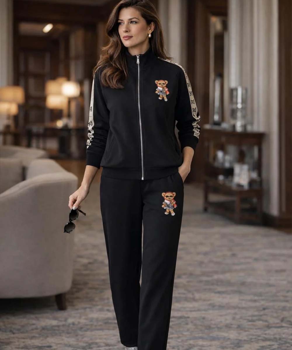 Hamster London Ted H Zipper Jacket & Lower Cord Set Black
