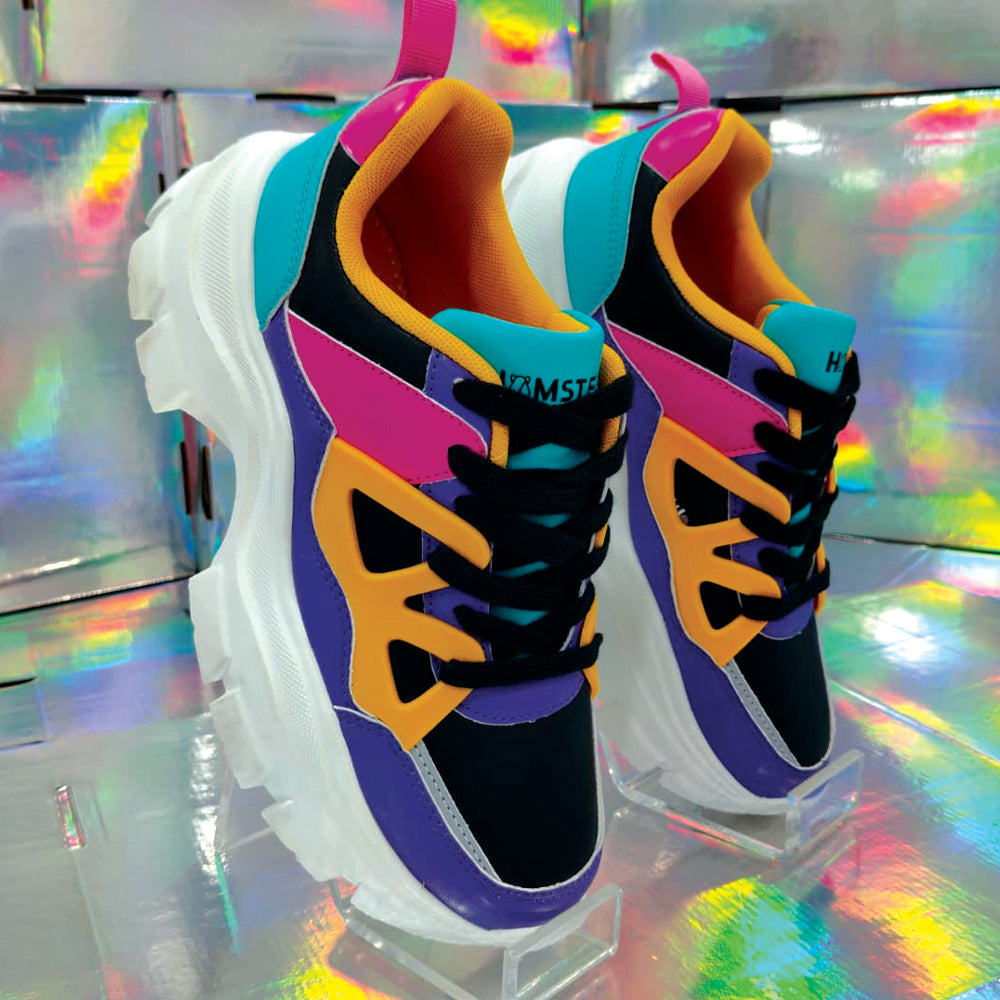 Hamster London Marcella Party Retro Purple Sneakers