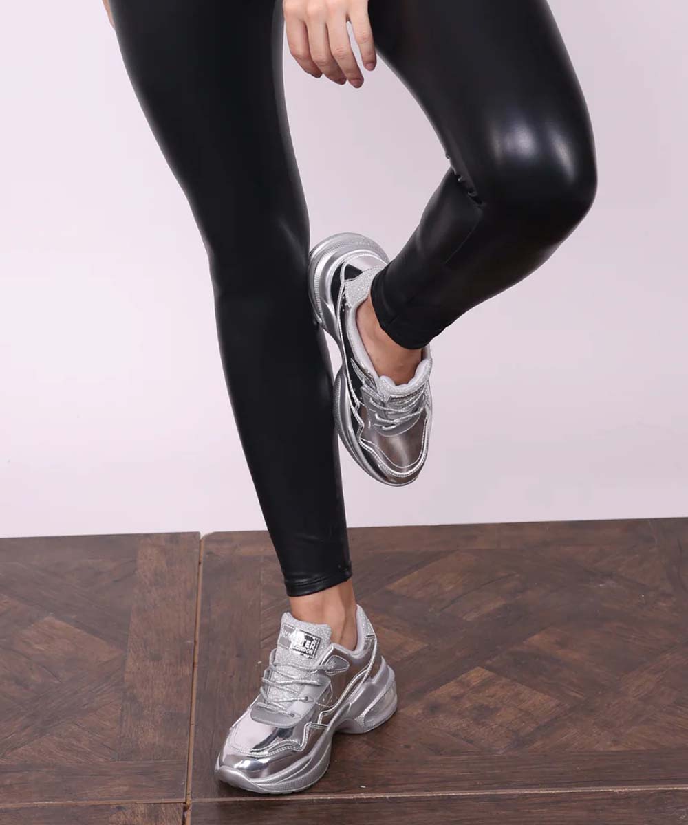 Hamster London Heli Silver Party Sneakers