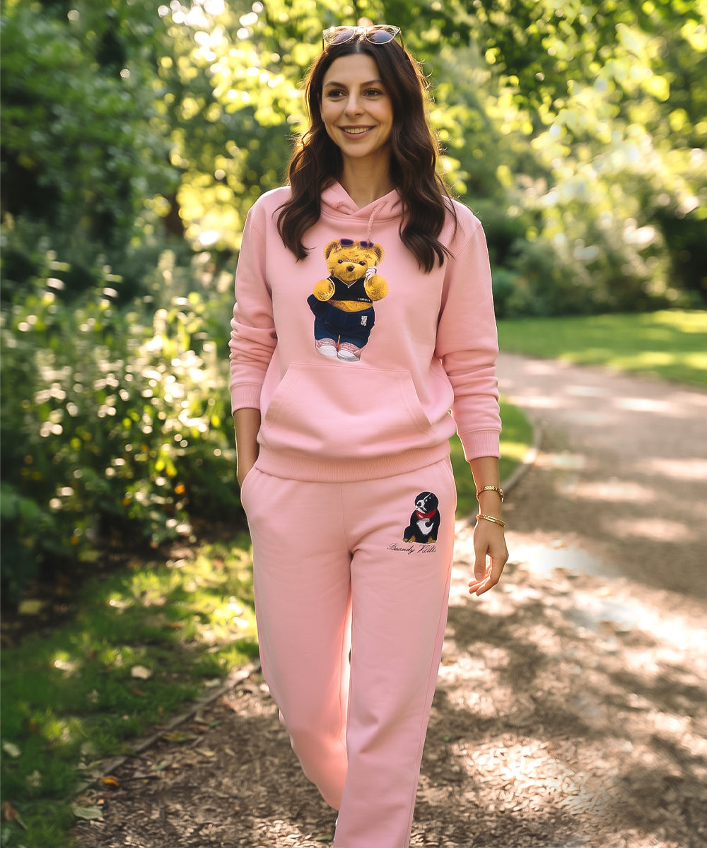 Hamster London Ted H Holiday Pink Hoodie & Lower Cord Set