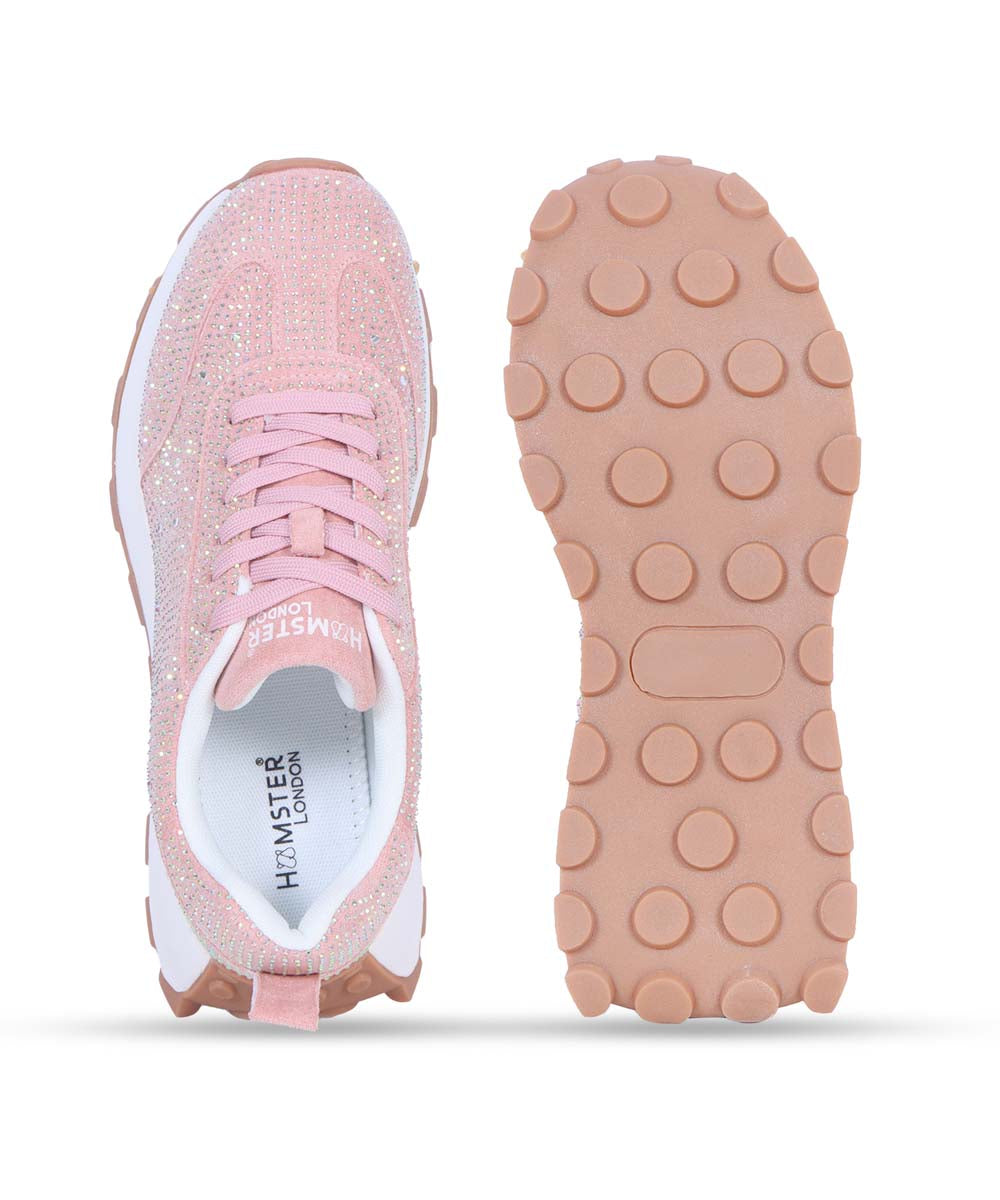 Hamster London Love Stone Pink Sneakers