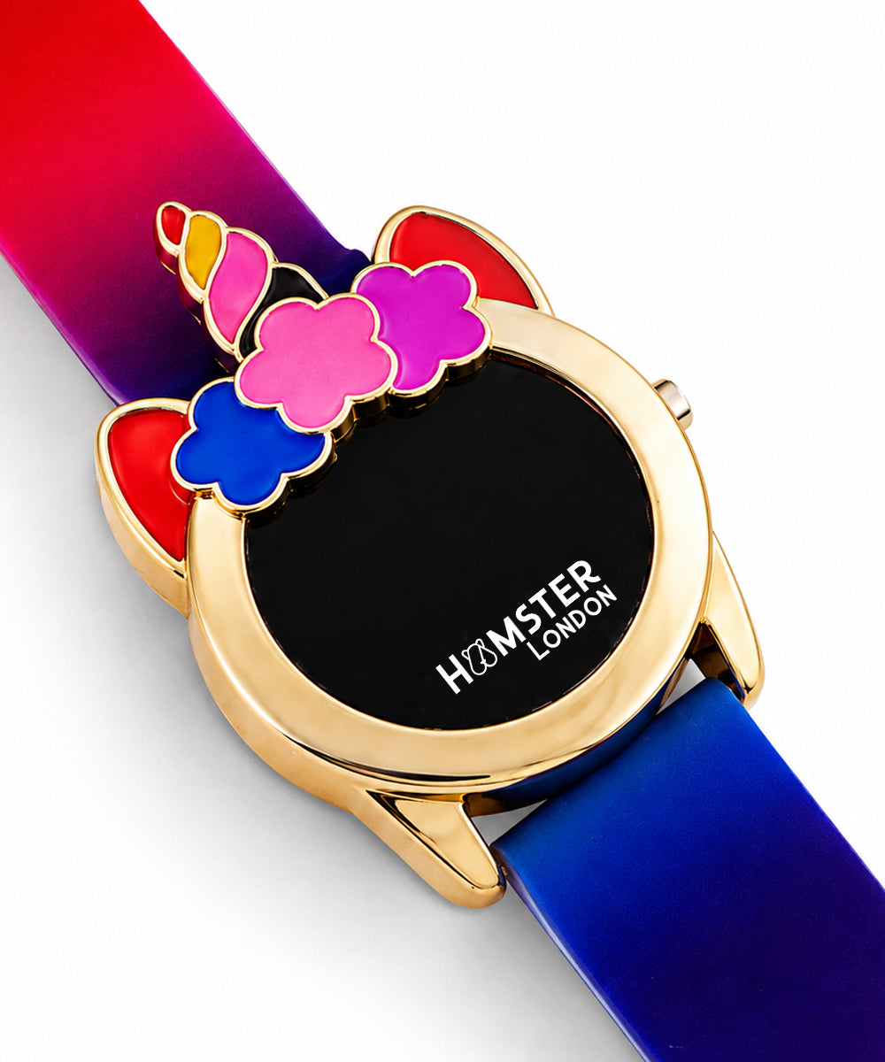Hamster London Unicorn Princess Metal Flurry Pink Watch