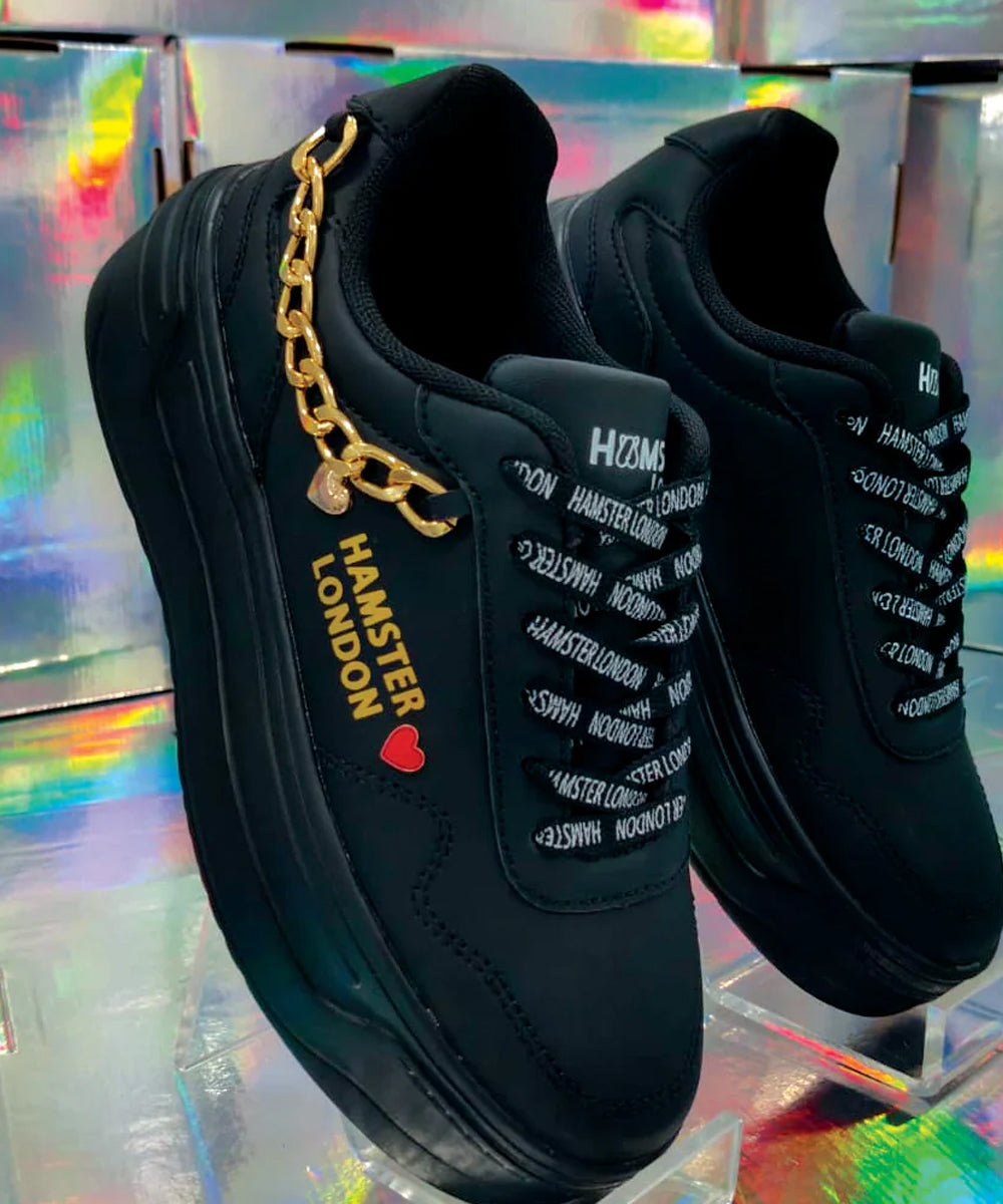 Hamster London Marcella Classic Black Party Sneakers