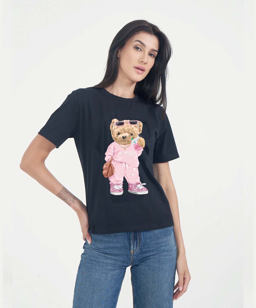 Hamster London Ted H Coffee Run T-Shirt Black