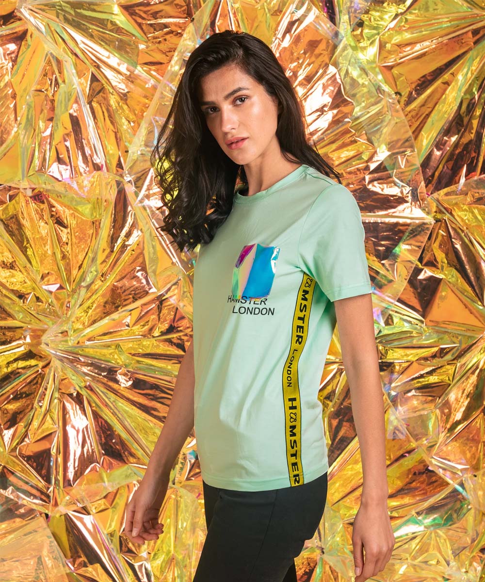 Hamster London Holo Party Tees Aqua