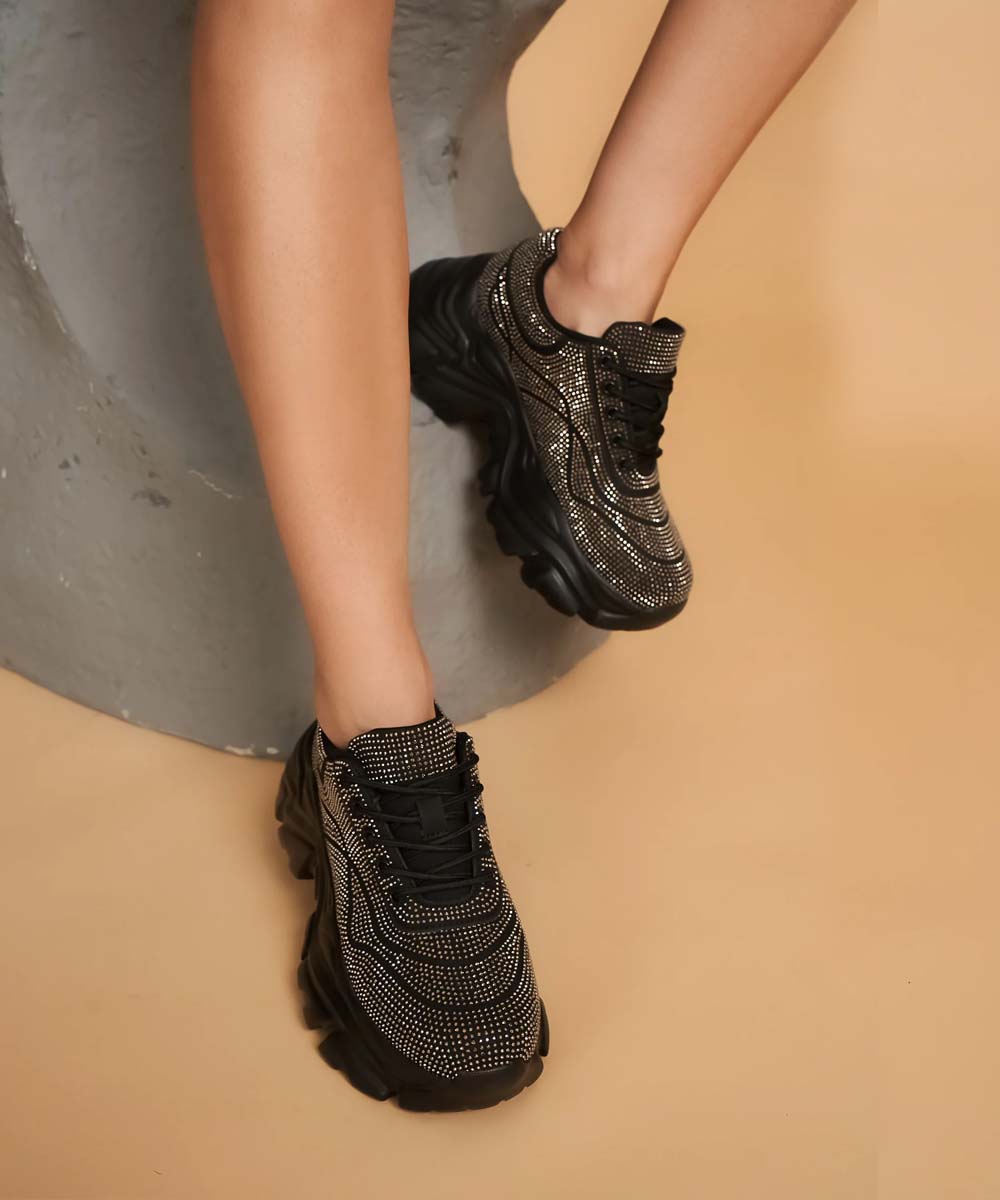 Hamster London Crystal Black Sneakers