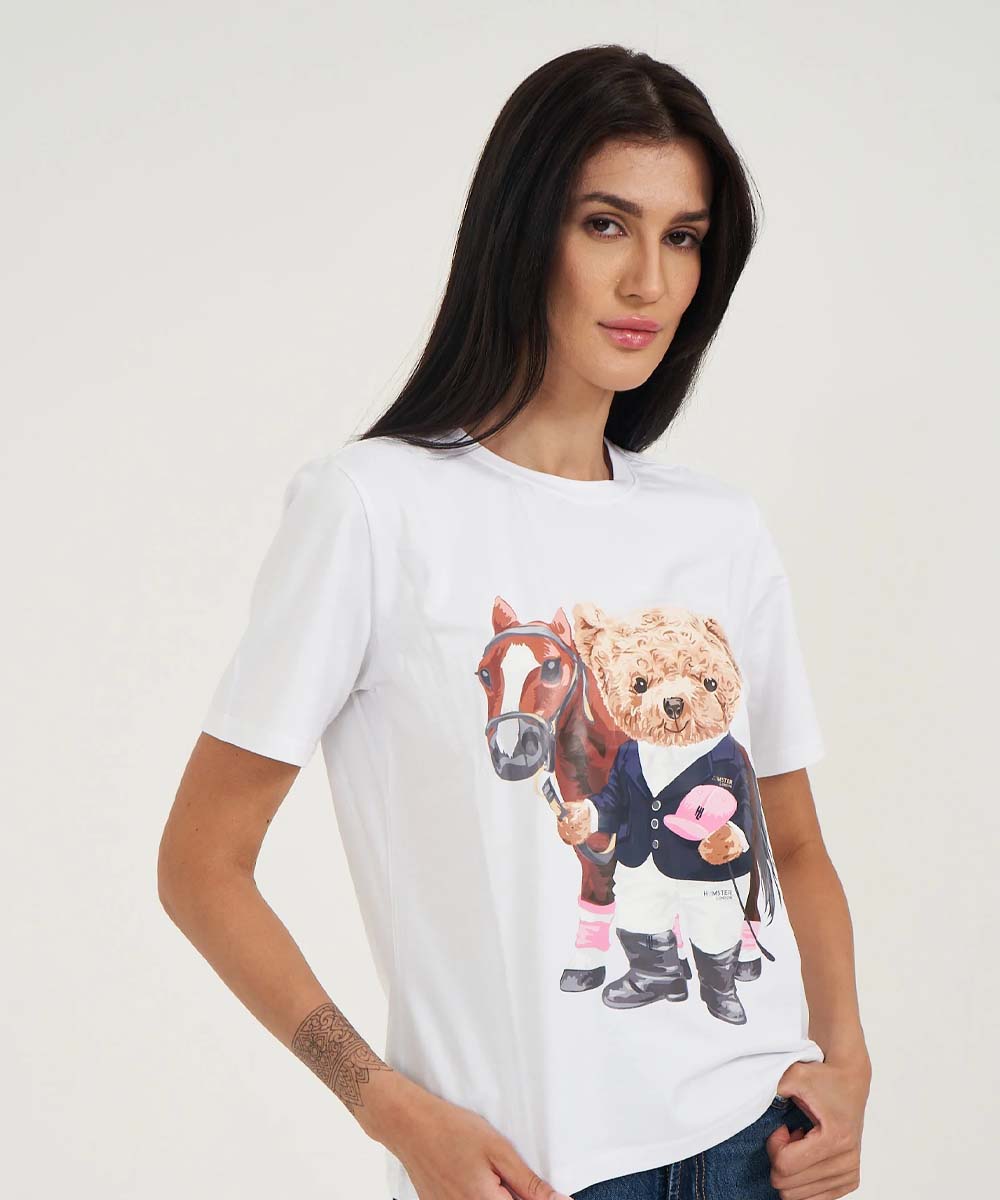Hamster London Ted H Equestrian T-Shirt White