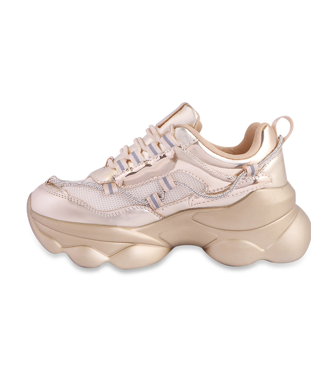Hamster London Mousehole Gold Party Sneakers