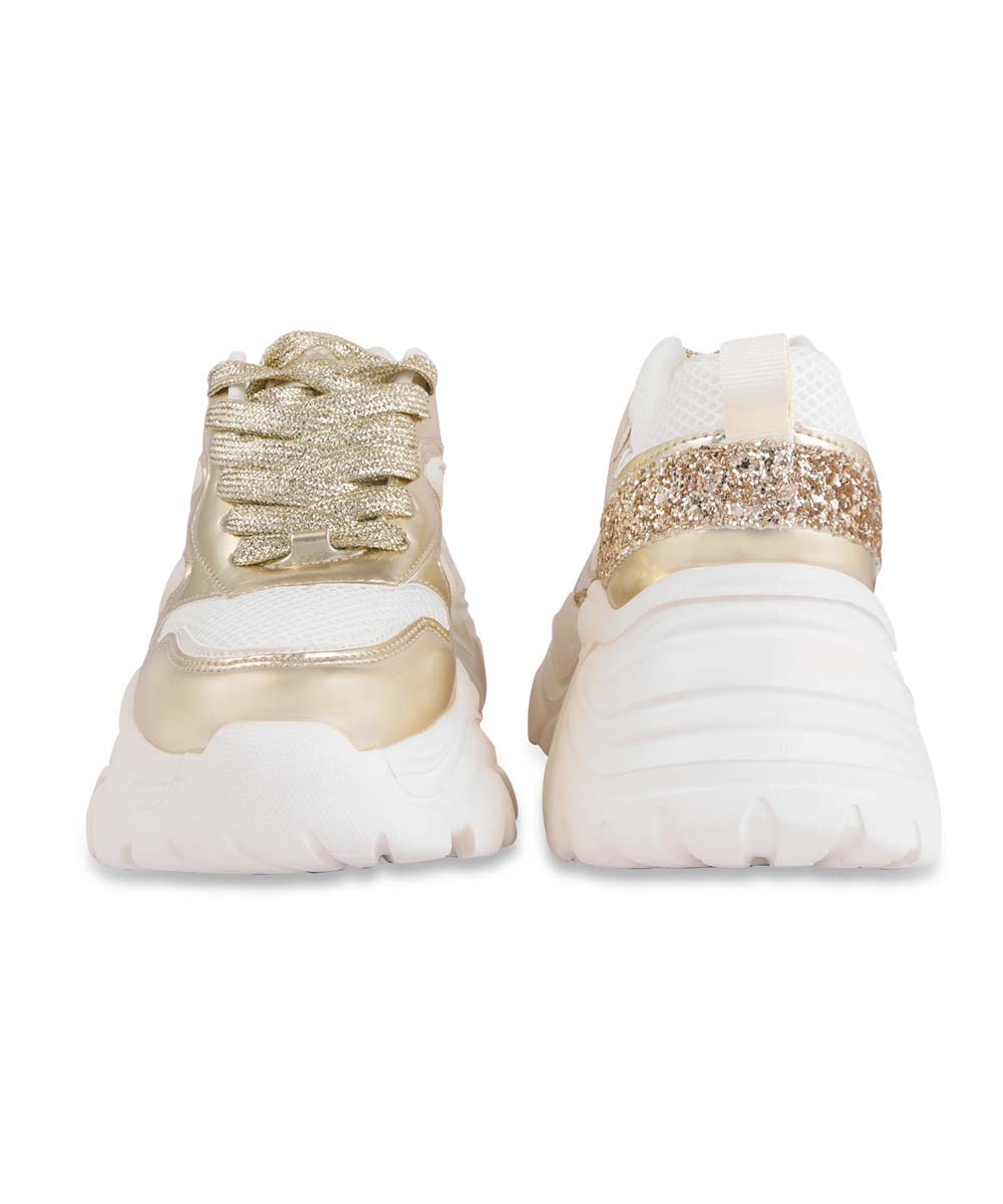 Hamster London Marcella Glitz Party Gold Sneakers