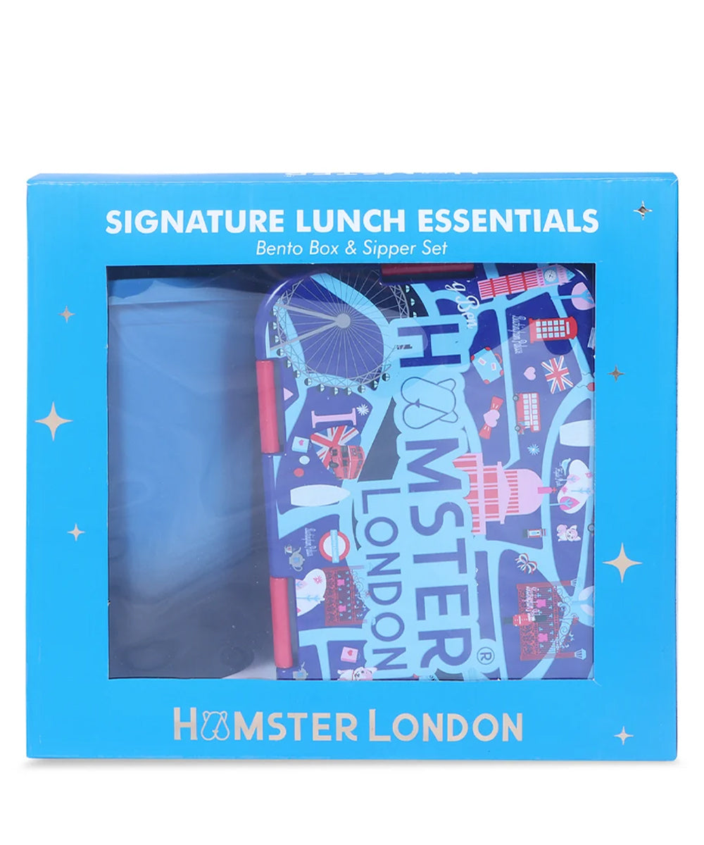 Hamster London Bento Box Royal London and Sipper Set