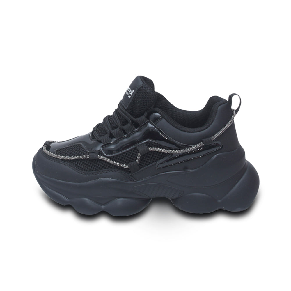 Hamster London Mousehole Black Party Sneakers
