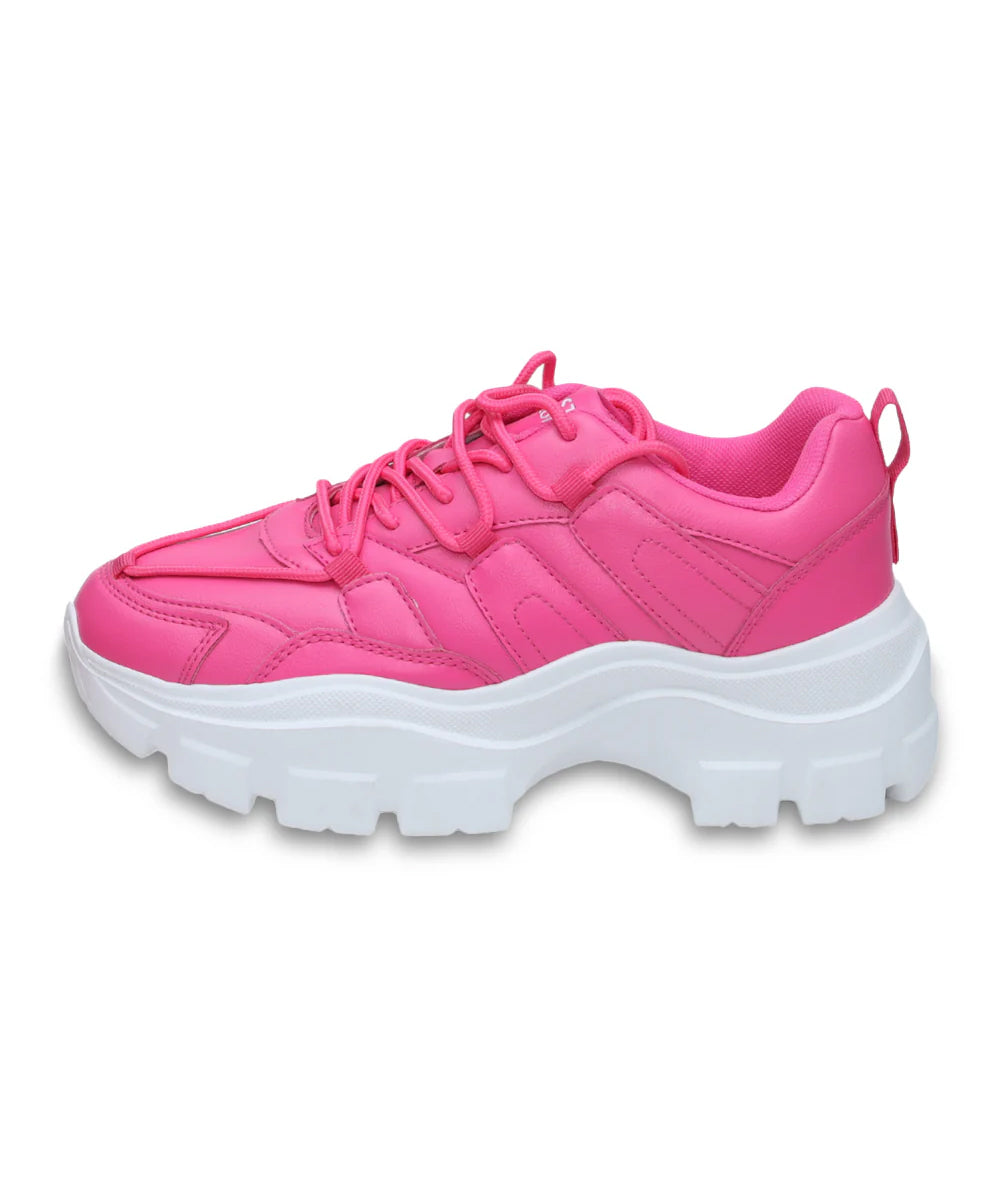 Hamster London Mousehole Hot Pink Party Sneakers