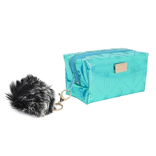 Hamster London Raver Sea Green Pouch with Pom Pom