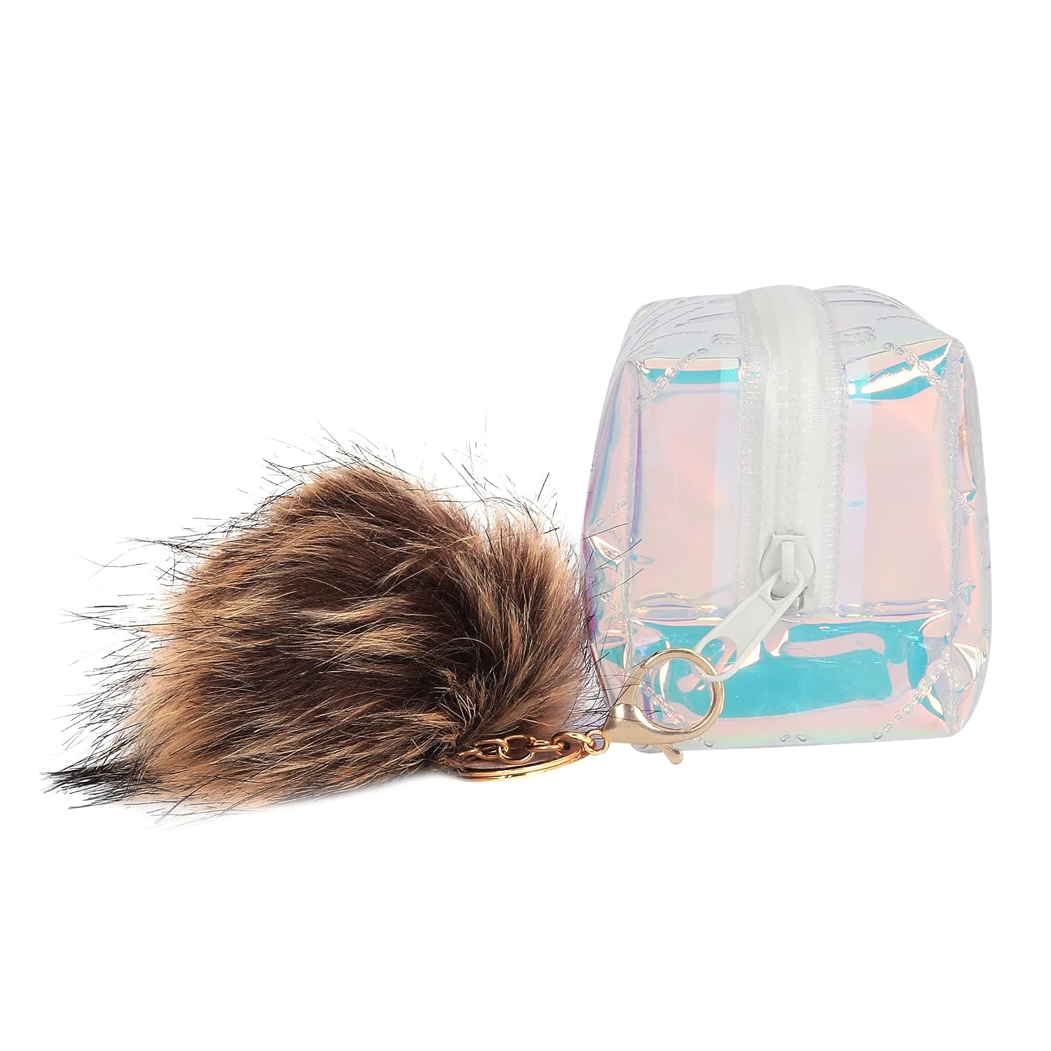Hamster London Raver White Pouch with Pom Pom