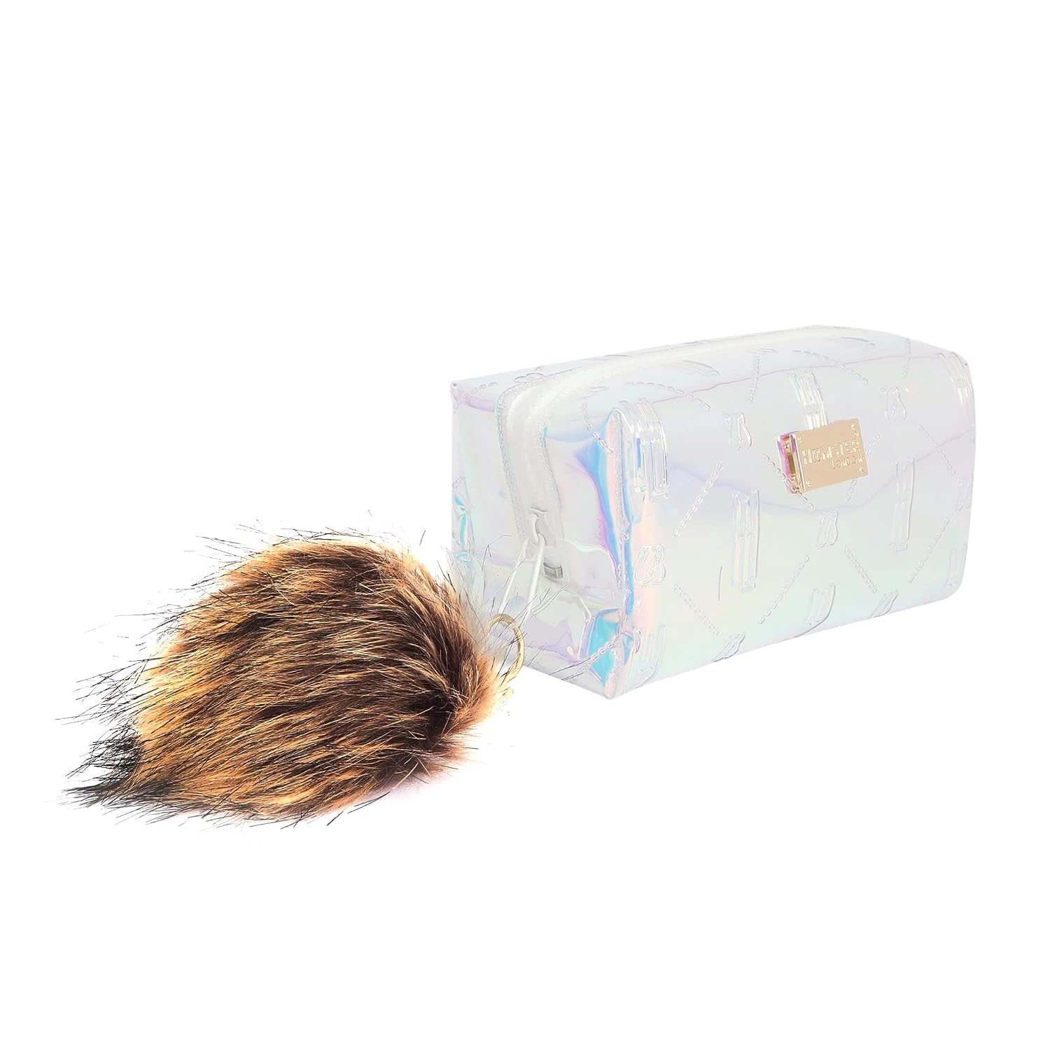 Hamster London Raver White Pouch with Pom Pom