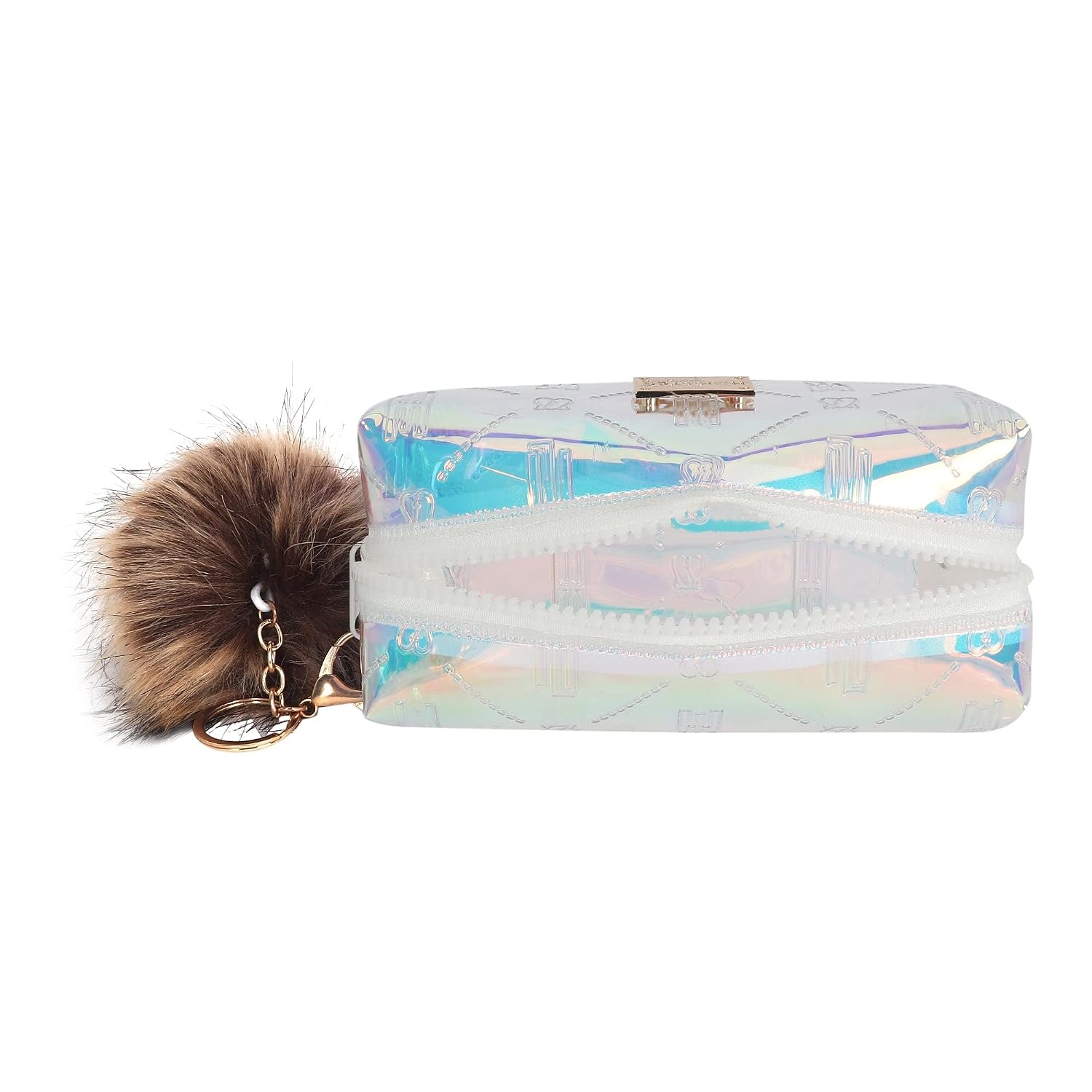 Hamster London Raver White Pouch with Pom Pom