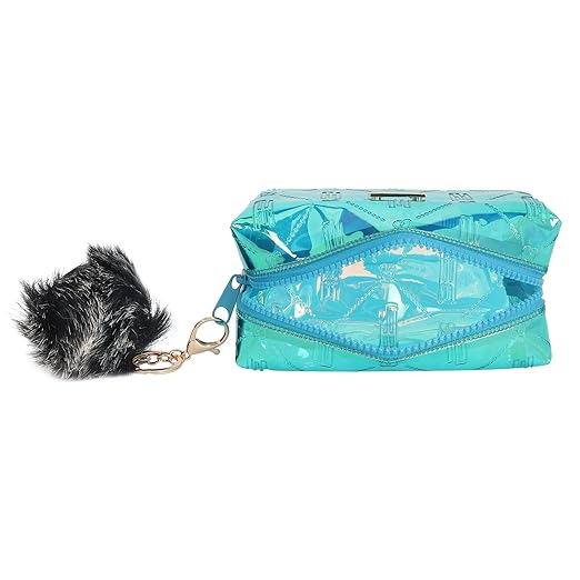 Hamster London Raver Sea Green Pouch with Pom Pom