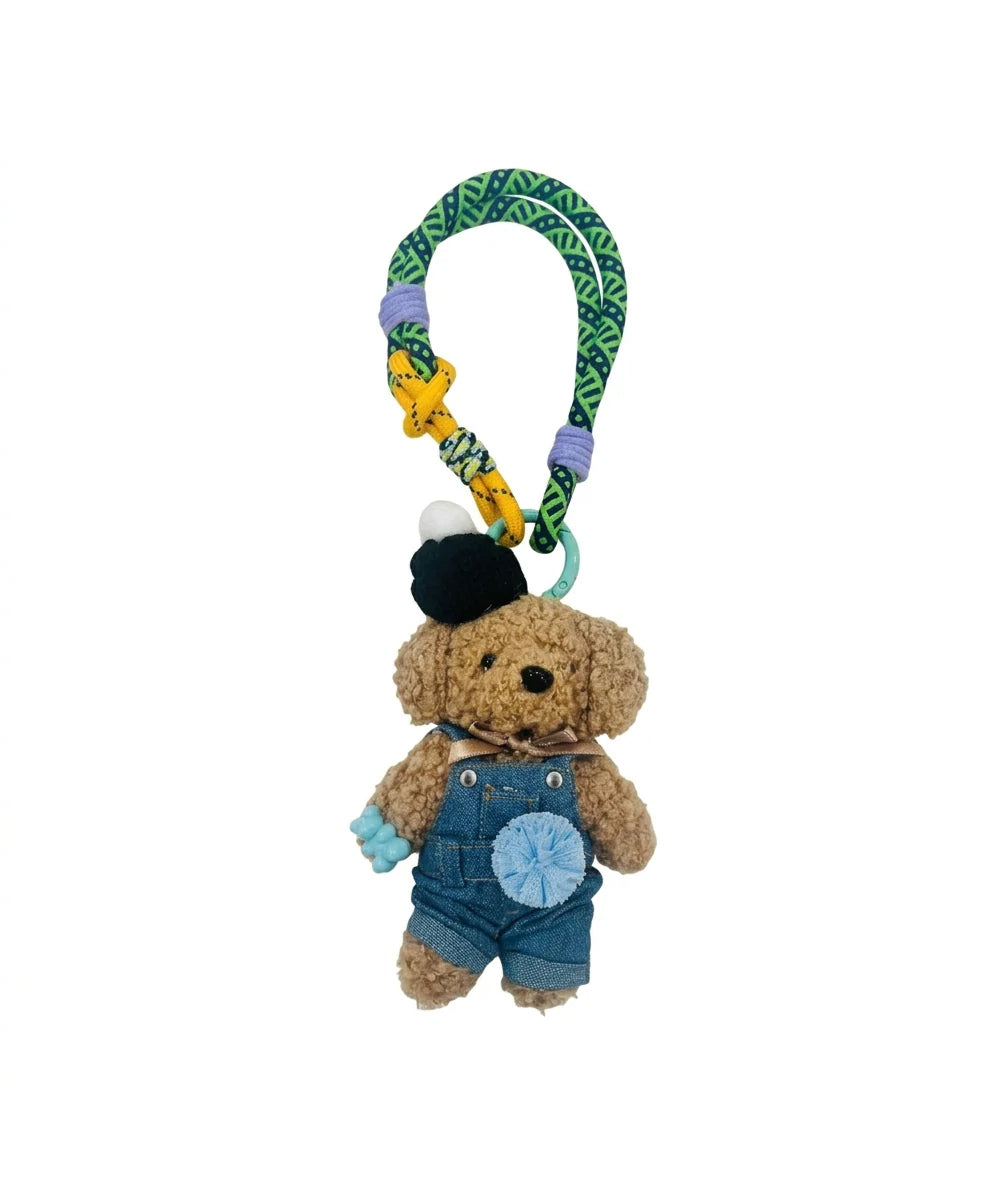 Hamster London Sunday Denim Bear Bag Keycharm