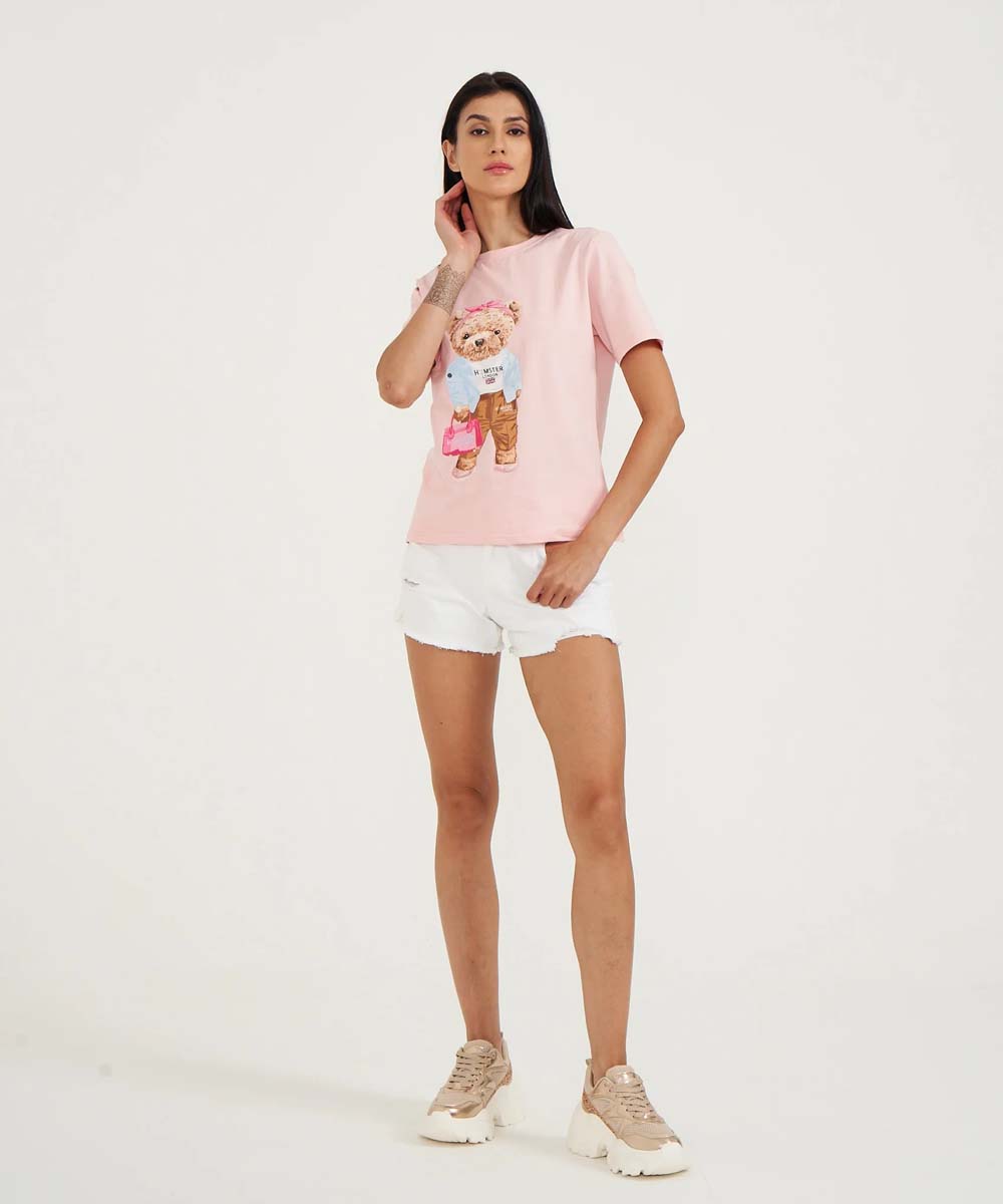 Hamster London Ted H Chic T-Shirt Pink