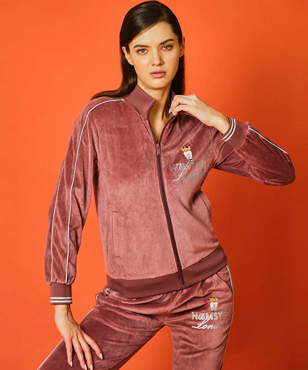 Hamster London Ted H Velvet Zipper Coord Set
