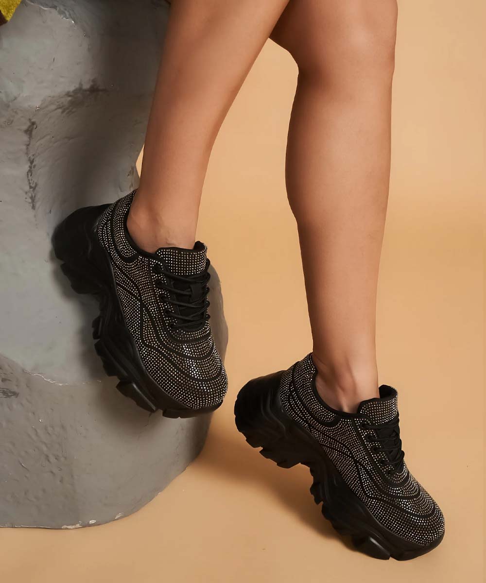 Hamster London Crystal Black Sneakers