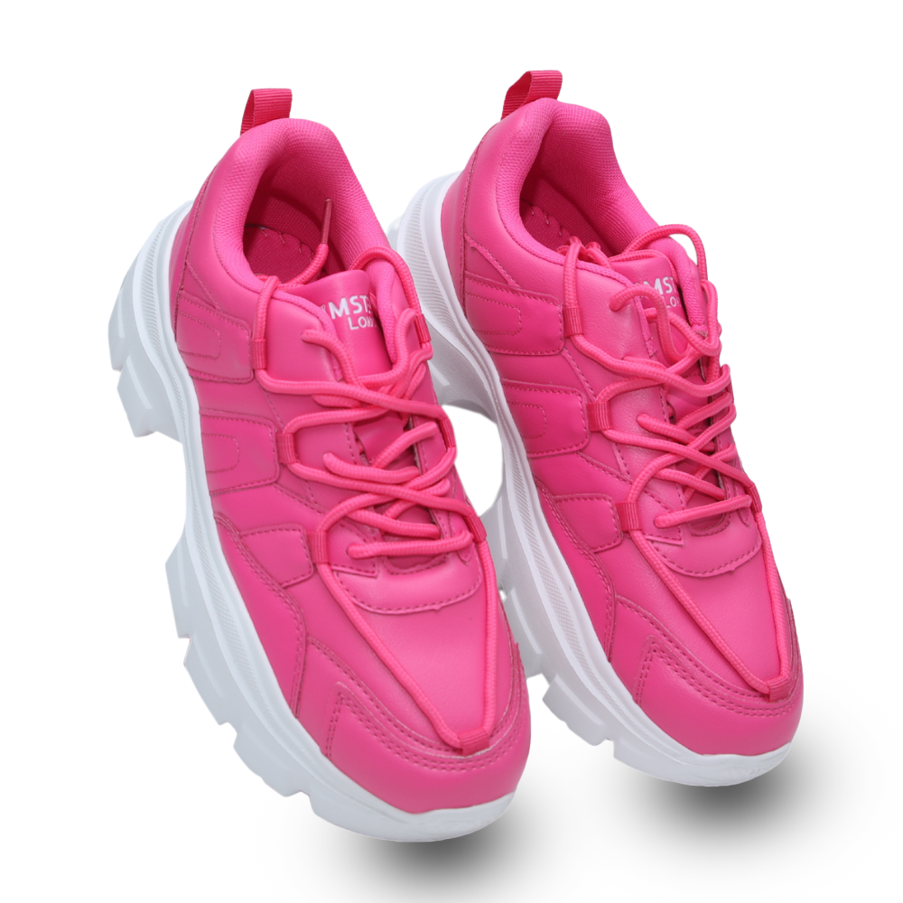 Hamster London Mousehole Hot Pink Party Sneakers