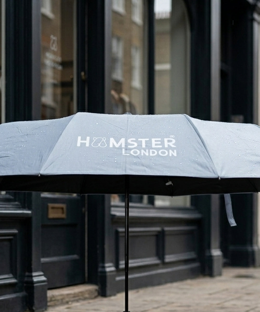 Hamster London Colored Handle Auto Umbrella Light Blue