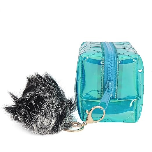 Hamster London Raver Sea Green Pouch with Pom Pom