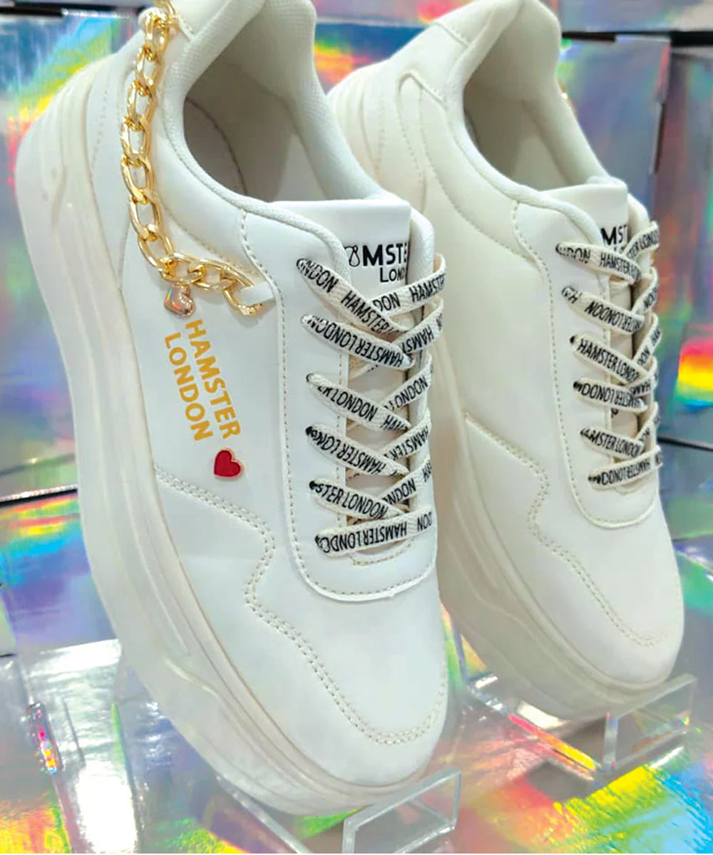 Hamster London Marcella Classic White Party Sneakers