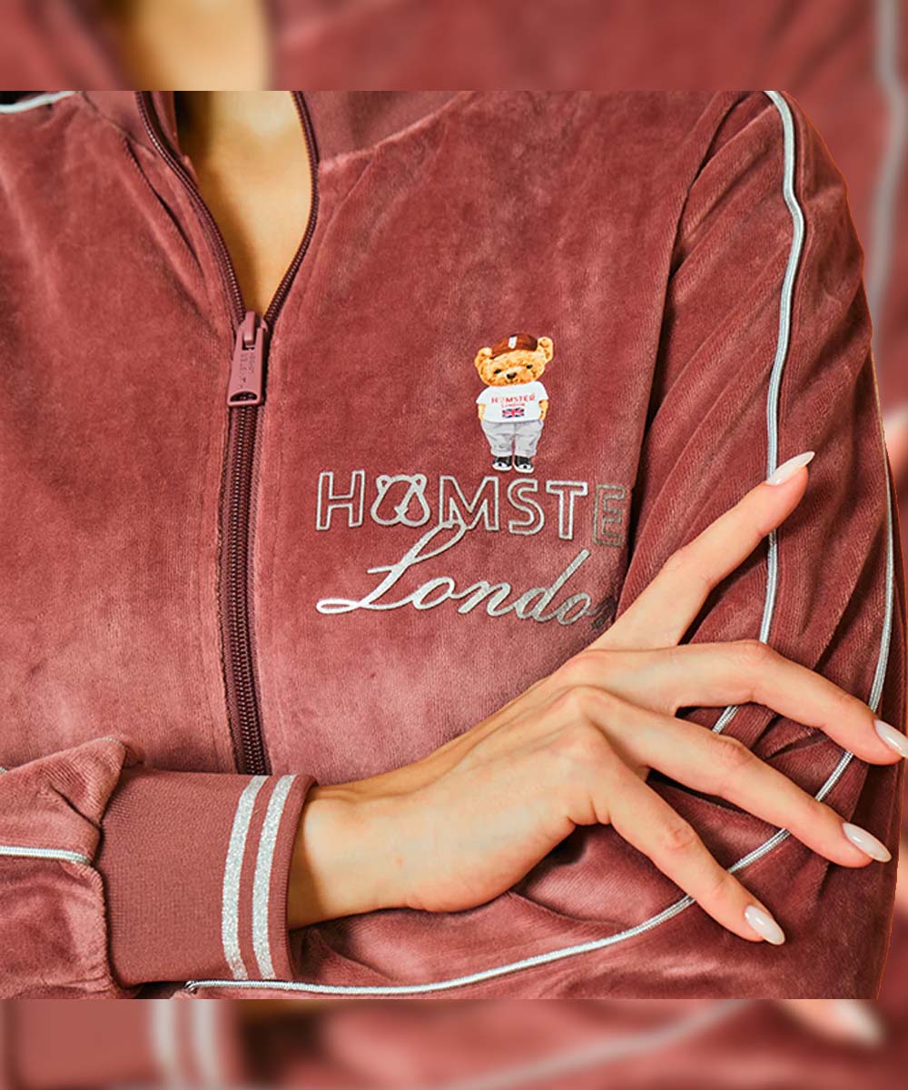 Hamster London Ted H Velvet Zipper Coord Set