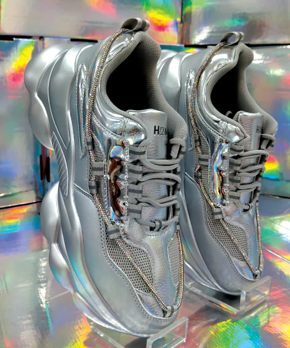 Hamster London Marcella Party Silver Sneakers