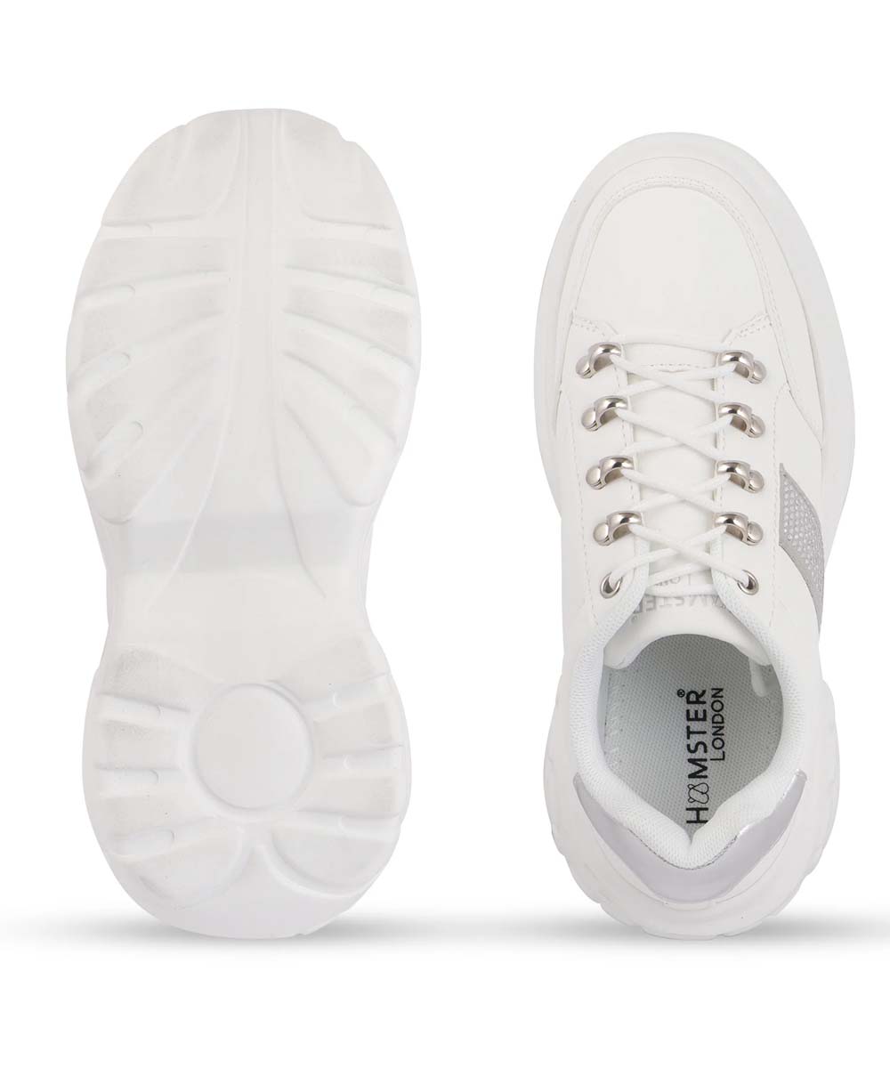 Hamster London Heli Silver Stripe Party Sneakers
