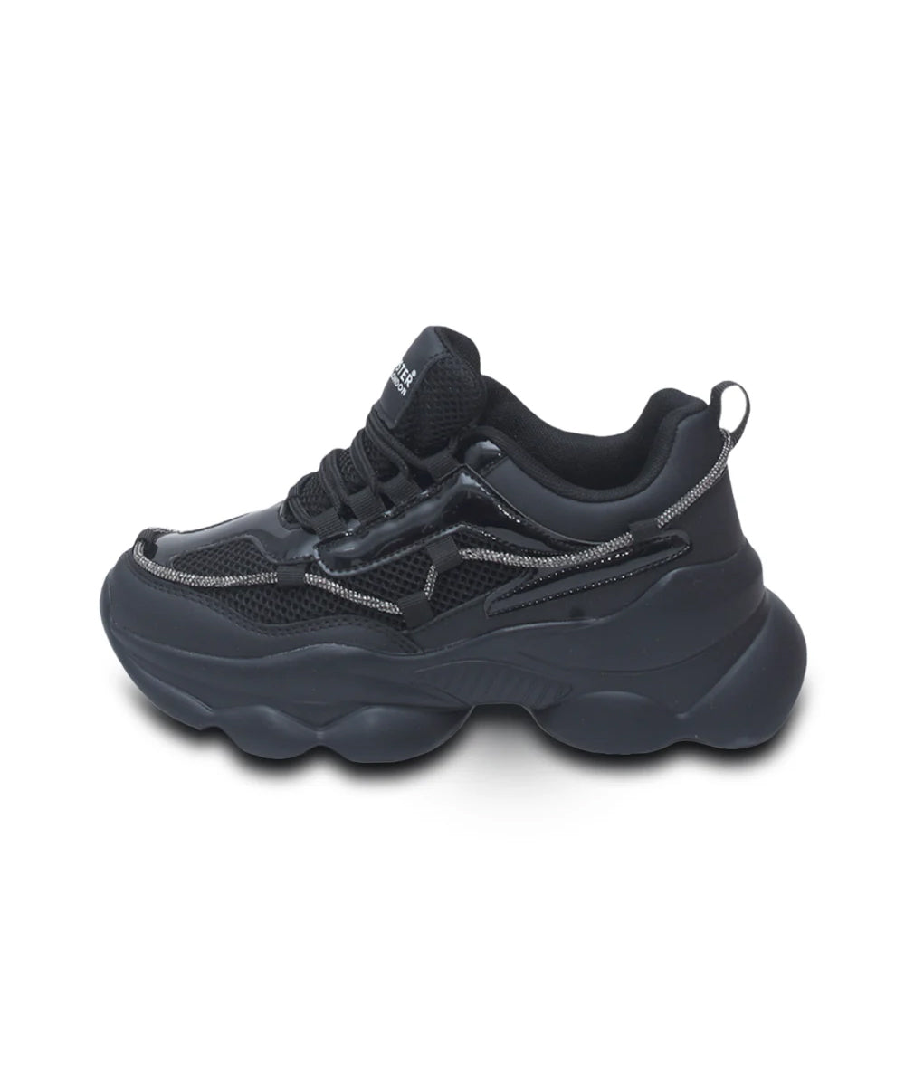 Hamster London Mousehole Black Party Sneakers