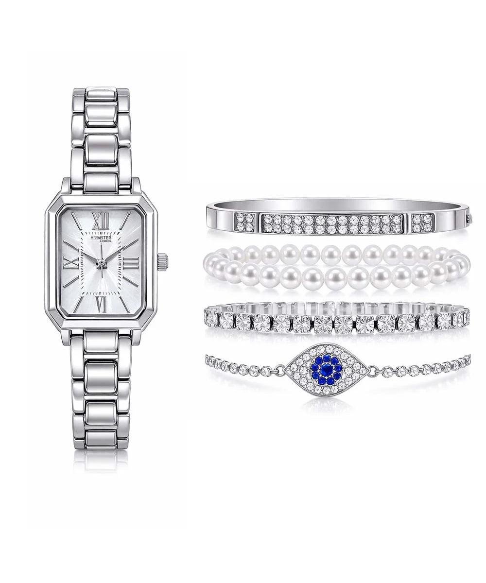 Hamster London Morning Star Women Silver Watch
