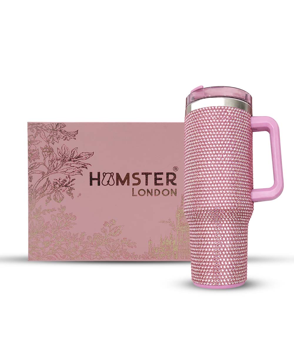 Hamster London Cystal Bling Tumbler Pink