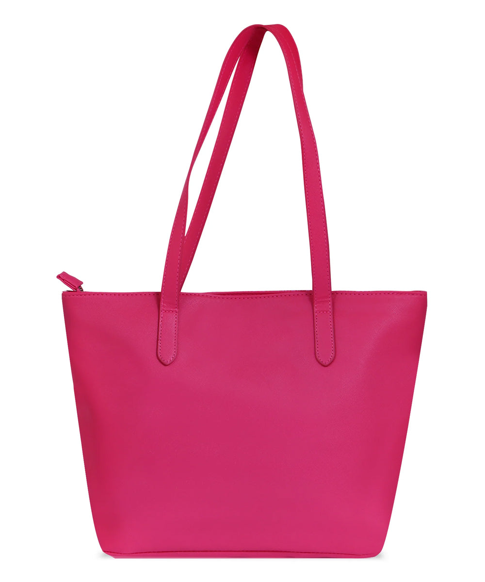 Hamster London Ted H Limited Edition Top Zip Tote Bag Hot Pink