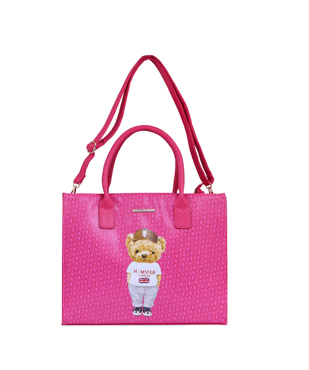 Hamster London Ted H Limited Edition Book Tote Hot Pink