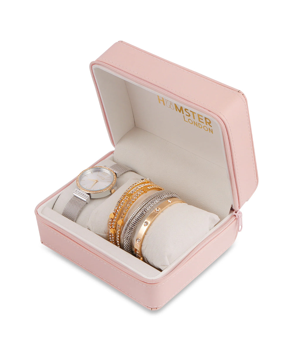 Hamster London Evening Star Women Silver Watch