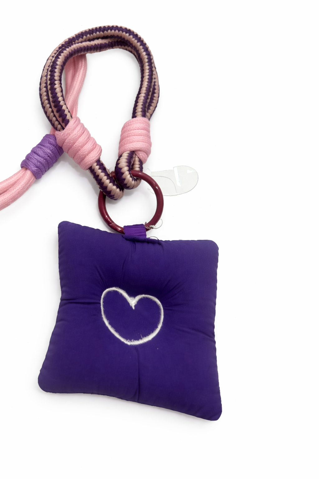 Hamster London Luxe Sky Blue Heart Cushion Bag Key Charm