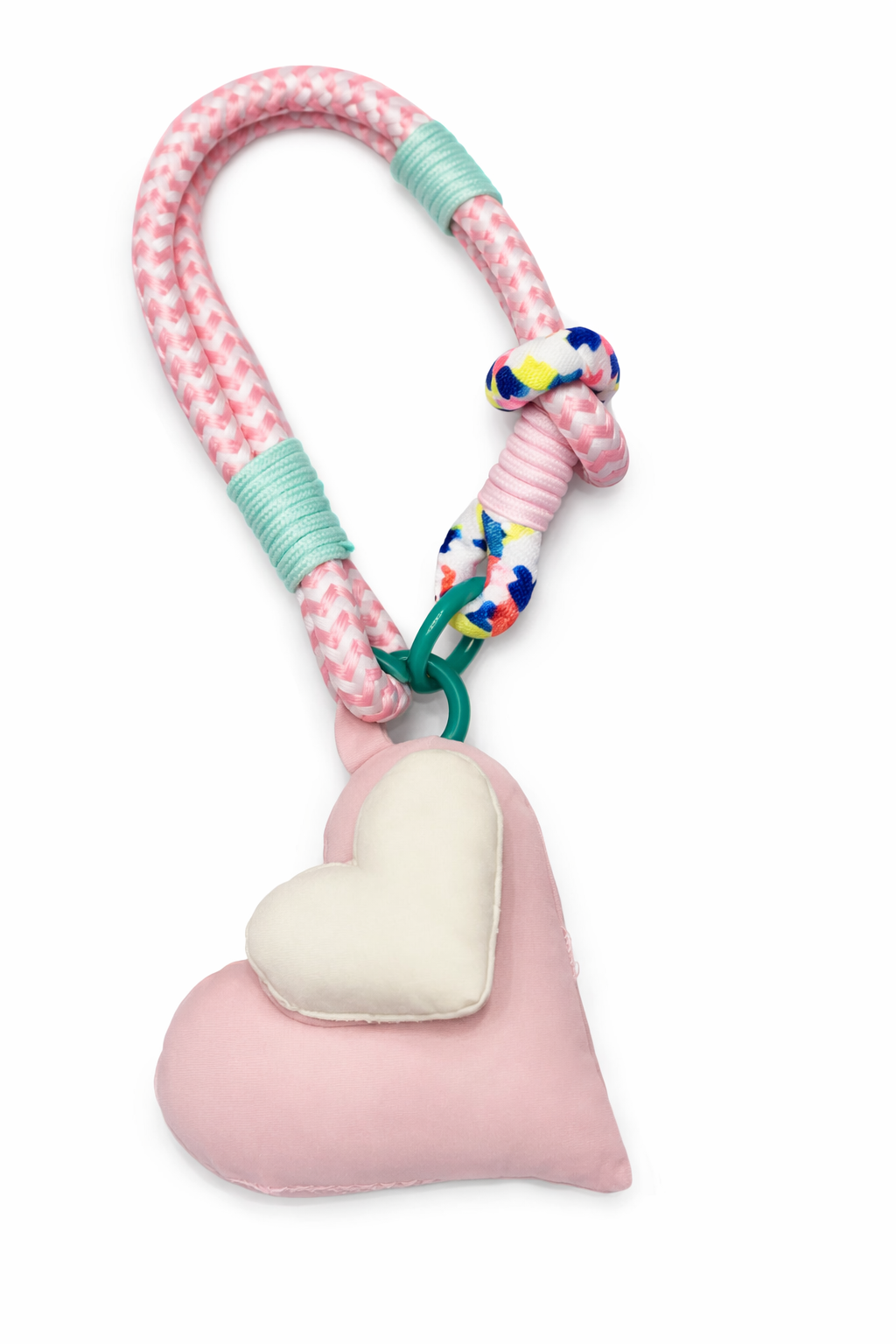 Hamster London Luxe Blush Pink Heart Bag Key Charm