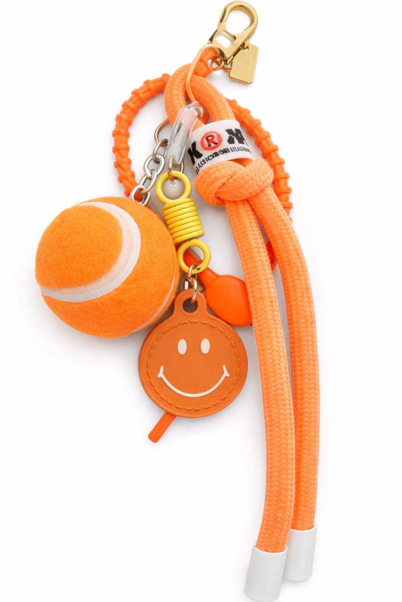 Hamster London Luxe Orange Tennis Buddy Bag Key Charm