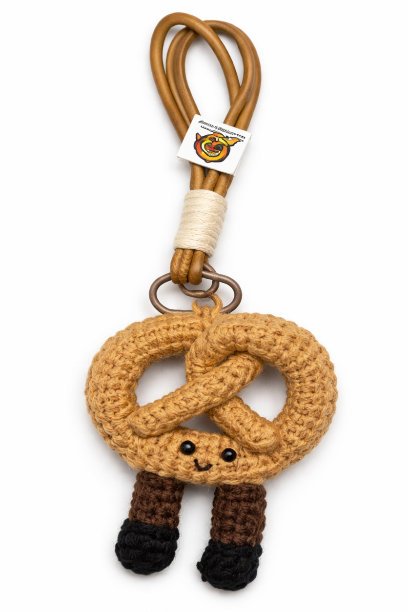Hamster London Luxe Soft Pretzel Teddy Bag Charm