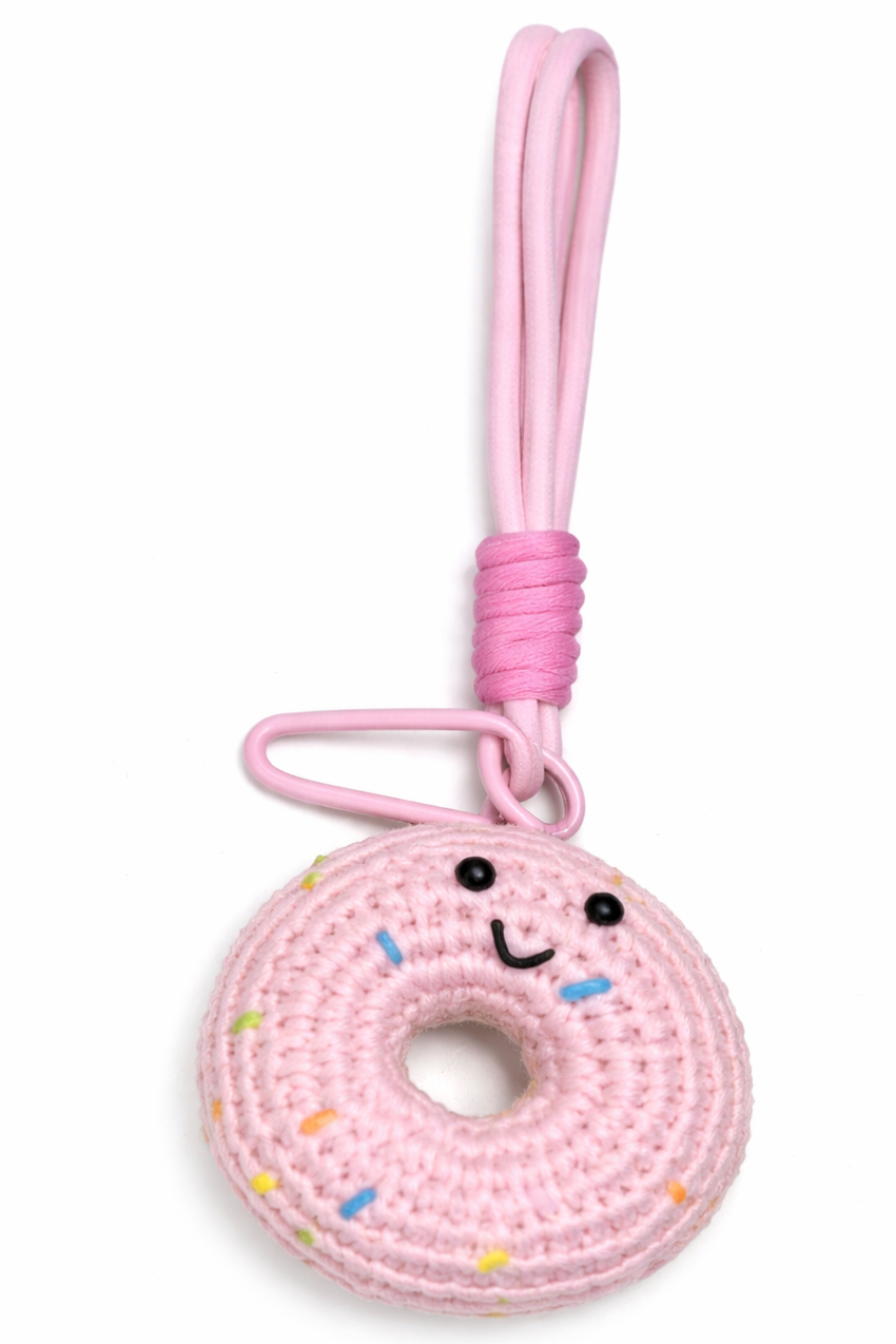Hamster London Luxe Pink Donut Teddy Bag Charm