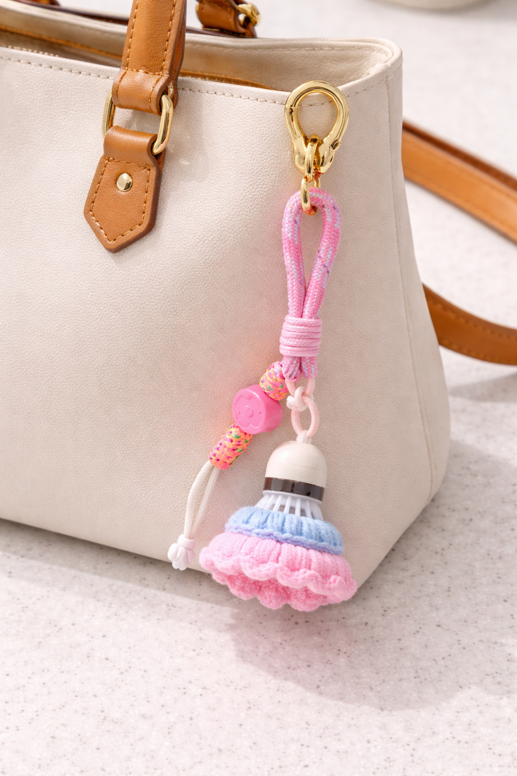 Hamster London Luxe Soft Pink Tassel Bag Charm