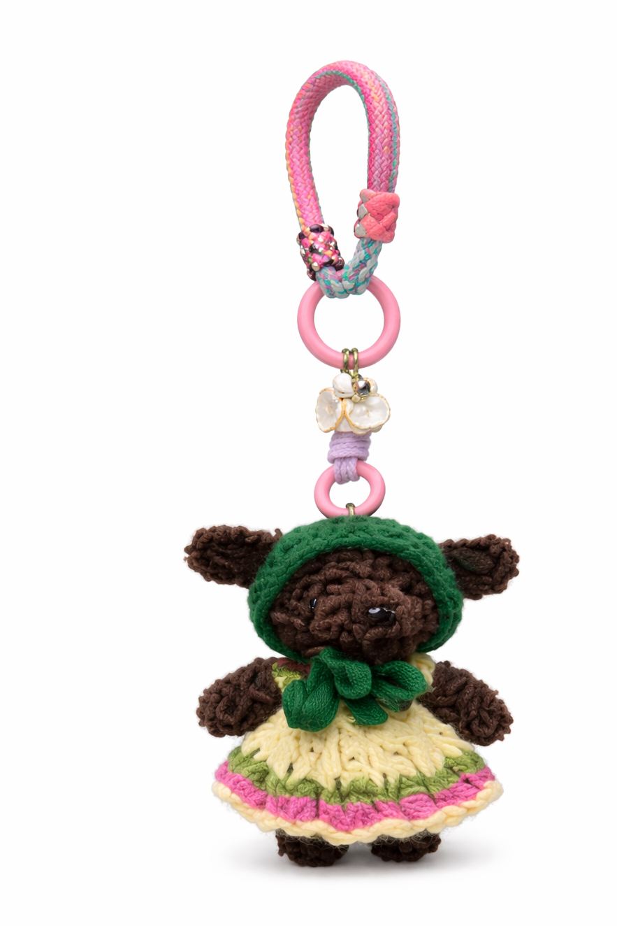 Hamster London Luxe Soft Mini Dress Bear Bag Charm